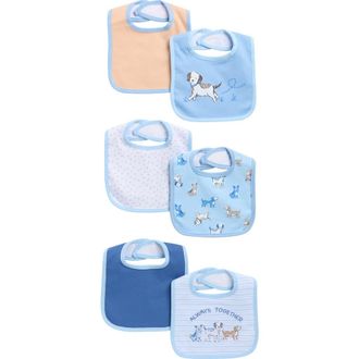 Little Me 6-Pack Assorted Puppy Bibs in Blue at Nordstrom Rack, Size 0-12 M