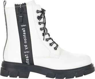Rieker Casual Enkellaarsjes - Dames - Veterlaarzen - Wit - 38 EU - Schoenen