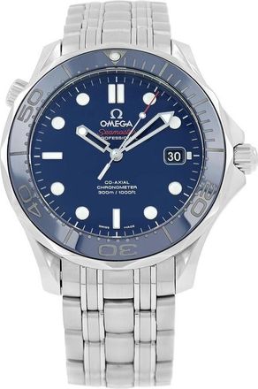 Omega Pre-owned Omega Seamaster Automatic Chronometer Blue Dial Mens Watch 212.30.41.20.03.001