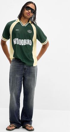 Woodbird Mens Vintage blue wide-leg jean Baggy fit