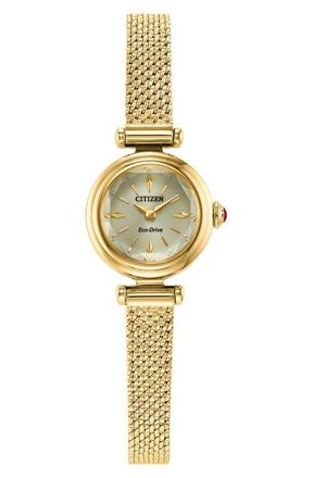 Citizen Fio Goldtone Mesh Strap Watch, 18.4mm in Gold-Tone at Nordstrom