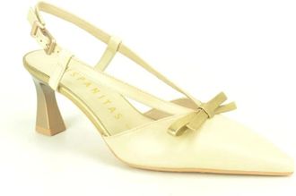 Hispanitas Schoenen, Dames, Beige, 37 EU, VG Strikje Tip 6cm