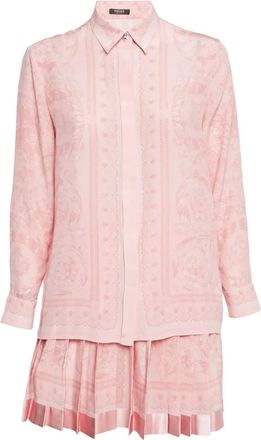 Versace Zijden pak met barokprint - Roze