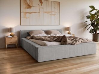 HOME AFFAIRE Polsterbett »LAUREDA Bettgestell mit Lattenrost, in 4 Breiten- 140, 160, 180, 200cm« mit Kopfteil und Bettkasten, ohne Matratze