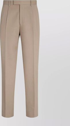 Ermenegildo Zegna straight leg trousers featuring pleated front