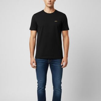 HUGO BOSS Boss By Hugo Boss Green Label Black Curve Logo Jersey T-Shirt