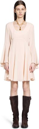 Chlo&eacute; Flared Silk Georgette Mini Dress