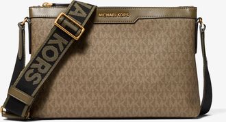 Michael Kors Hudson Signature Logo Messenger Bag