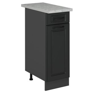 Vicco Mueble Bajo De Cocina R-line, Antracita Casa De Campo, 30 Cm Et M&aacute;rmol