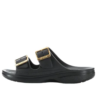 Crocs (WMNS) Crocs Metallic Buckle Saturday Sandal Black 213316-001
