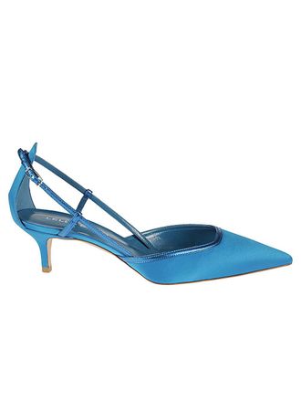 Lella Baldi Womens Blue Leather Pumps