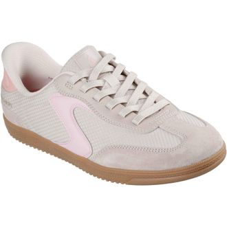 Skechers Hotshot - Everyday Ease Textile Womens Natural/Pink Standard Trainers - Size UK 8