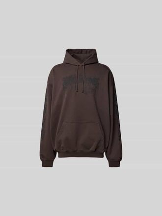 VETEMENTS Oversized Hoodie mit Kapuze in Mittelbraun, Gr&ouml;&szlig;e L