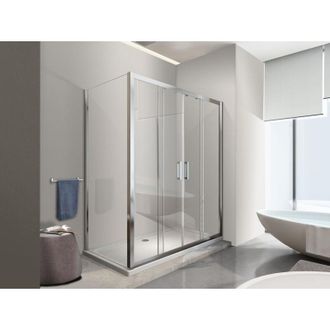 Nala Cabina De Ducha De 6 Mm Con Pared Fija Y Cuatro Puertas Con Apertura Central - 67,5-70 Fija X 208-213 Abertura Central - Nala