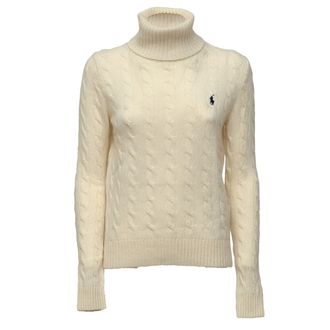 Polo Ralph Lauren Cable-Knit Wool Cashmere Slim-Fit Turtleneck Sweater