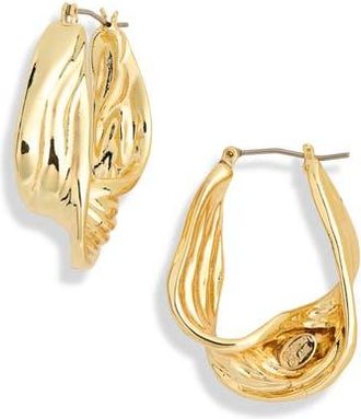 Kenneth Jay Lane Twist Hoop Earrings in Gold at Nordstrom Rack