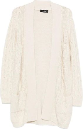 Gran Sasso cable-knit pockets cardigan - White