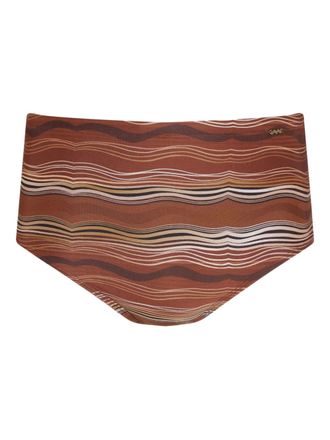 Amir Slama wave-pattern swim briefs - Brown