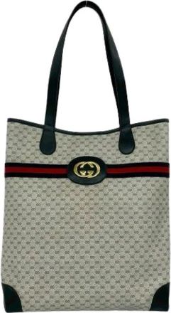 Gucci Pre-owned Tote Bags, female, Blue, Size: ONE SIZE Pre-owned Vintage Tote Bag