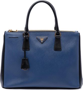 Prada Pre-owned Prada Medium Bicolor Saffiano Lux Galleria Double Zip Satchel Ladies OA7A84UL1PQ33KNI