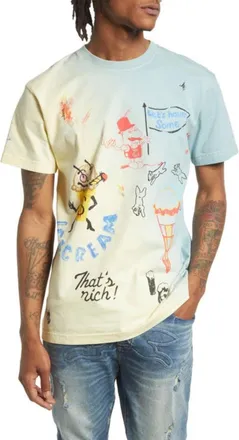Icecream Icecream Mount Drawmore T-Shirt Men Multicolor Graphic Print 100% Cotton FROG431