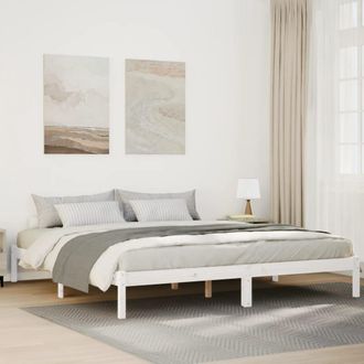 Berkfield Home Extra Long Bed Frame without Mattress White 200x220 cm Solid Wood Pine