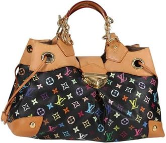 Louis Vuitton Tweedehands Canvas Louis Vuitton tassen - Dames - Vintage Handtas - Zwart - ONE Size - Leer - Vintage