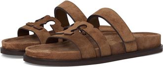 Tory Burch Ines Sport Slide Womens Sandals River Rock : 10.5 M, Suede
