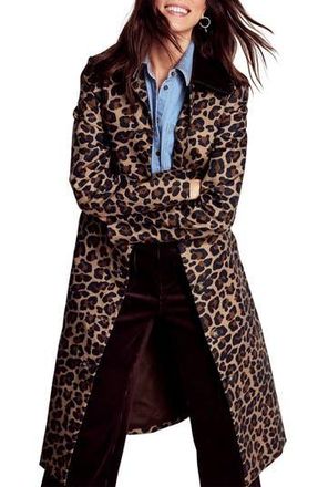 Boden Lancaster Leopard Print Mac Coat at Nordstrom Rack, Size 2