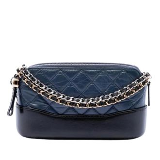 Chanel Pre-owned Gabrielle Crossbody Bag - Dames - Pre-owned - Blauw - Maat: ONE Size Leer