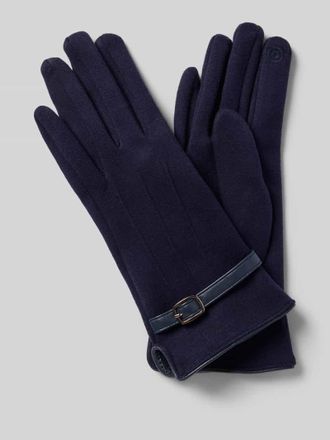 Eem Fashion Handschuhe mit Dornschlie&szlig;e in Marine, Gr&ouml;&szlig;e L