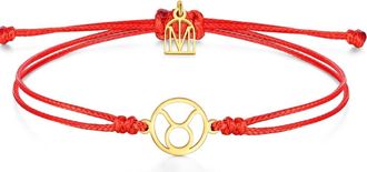 Mantra Zodiac Thread Bracelet in Taurus Yellow Gold at Nordstrom