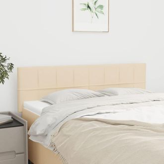 vidaXL Cabeceros 2 Unidades Tela Color Crema 72x5x78/88 Cm Vidaxl