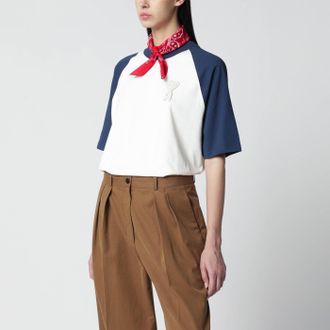 Ami White/ink Ami De Coeur T-shirt