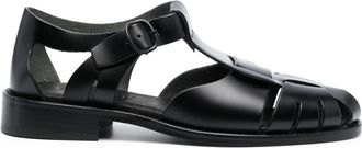 Hereu Womens Pesca Cut-Out Leather Sandals