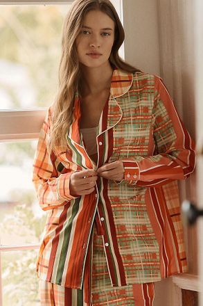 Karen Mabon x Anthropologie 100% Cotton Holiday Pajama Set