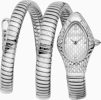Just Cavalli Womens JC1L374M1015 Ladies Snake Watch - Silver - One Size