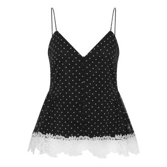 Rotate Canottiera con bordo in pizzo - - Tops - Donna - Nero - S