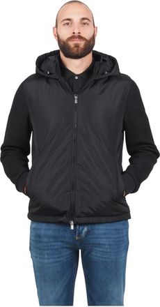 Ciesse Piumini Zwarte Lente Hoodie Eco Down - Heren - Winterjassen - Zwart - 3XL - Nylon - Jassen