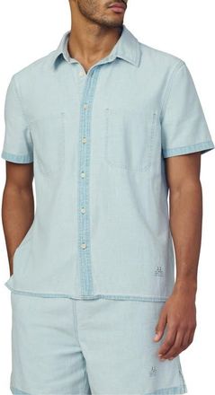 Joe's Reverse Chambray Camp Shirt in Summer Fade at Nordstrom, Size Xx-Large