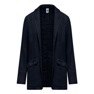 Bomboogie Blazer de Lino y Lona - Jackets - Mujer - Azul - XS