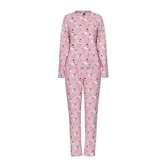 Pieces pyjama PCNAYA X-MAS met kerstprint roze