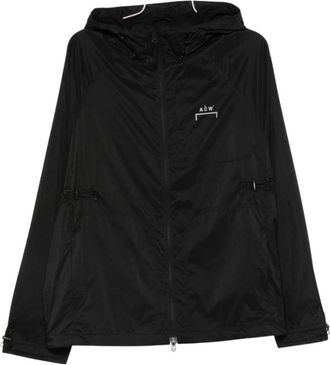 A-Cold-Wall* Logo-print Capuchonjas met trekkoord - Heren - Zomerjassen - Zwart - L - Jassen