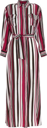 Kiton Multicolor Striped shirt dress