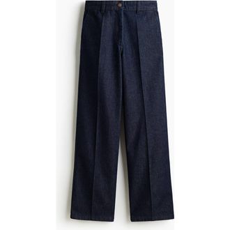H&M Wide High Jeans in Dark Denim Blue at Nordstrom, Size 12