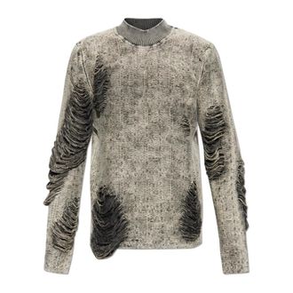 Diesel Turtlenecks, male, Gray, Size: XL Sweater K-Fjordi