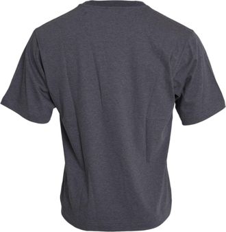 Dolce & Gabbana Mens Gray Cotton Round Neck Short Sleeve T-Shirt