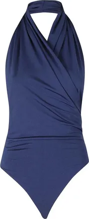 Andamane Body Vina con cuello halter - Tops - Mujer - Azul - S