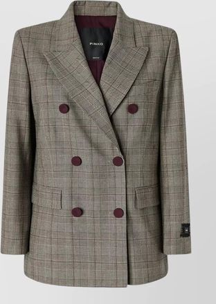 Pinko jacquard double-breasted blazer