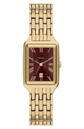 Fossil Raquel Goldtone Bracelet Watch, 23mm x 38mm at Nordstrom